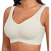 Xcutting Plus Size Bras for Women No Underwire Full Coverage Everyday Bra Comfortable Wireless Padded Bras