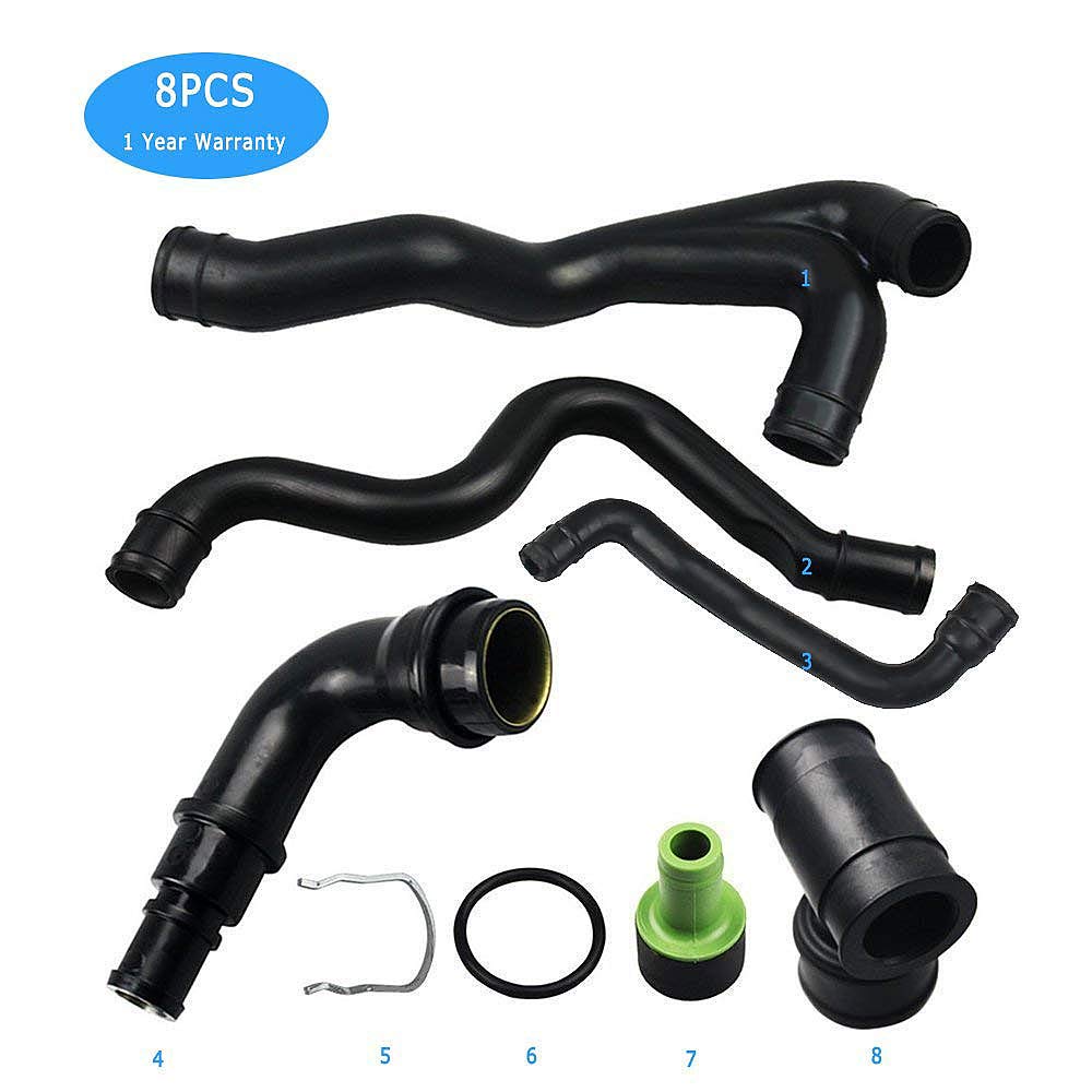 Amazon.com: Dade 8pcs Engine Crankcase Breather Hose kit for Audi VW Jetta  Golf (Old Engine): Automotive