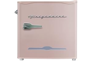 FRIGIDAIRE Coral EFR176- AMZ Retro Mini Refrigerator-Energy Saving-Adjustable Thermostat Control-Side Mounted Bottle Opener-Ideal for for Dorm, Office, RV, Garage, Apartment 1.6 Cubic Feet