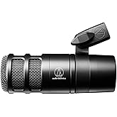 Audio-Technica AT2040 Hypercardioid Dynamic Podcast Microphone (at 2040), XLR,Black