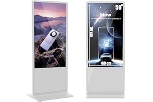 YIOUWUEN 50 Inch Touchscreen Digital Signage Kiosk, Floor Standing LCD Digital Signage,8GB+128GB Android 11, Commercial Interactive Advertising Display Screen, Core 3566 ，with USB 3.0 Flash Drive and Mouse