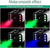 UKing Fog Machine 1200W with 6 RGB LEDs Wireless Remote 1L 8m Spray view 2