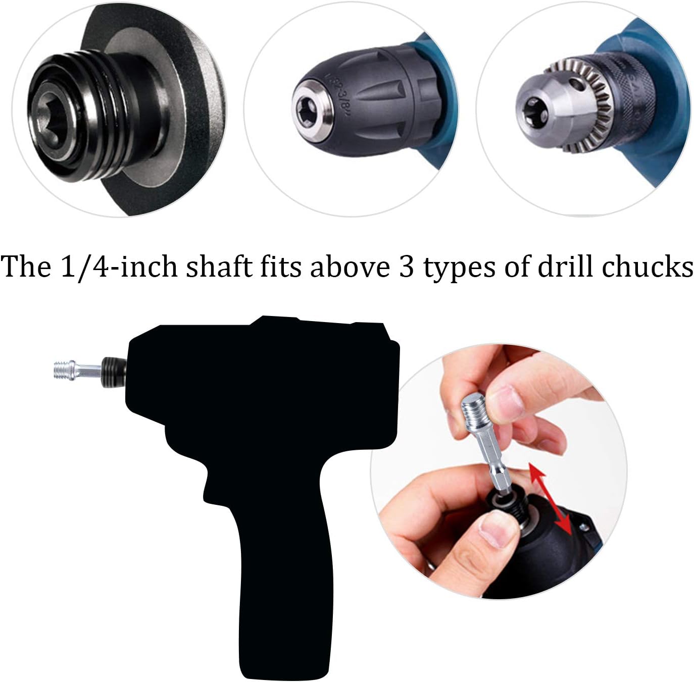 Kichwit 4 Inch Drill Power Scrubber Scouring Pads Cleaning Kit, Heavy Duty Household Cleaning Tool (Drill NOT Included) - Image 5