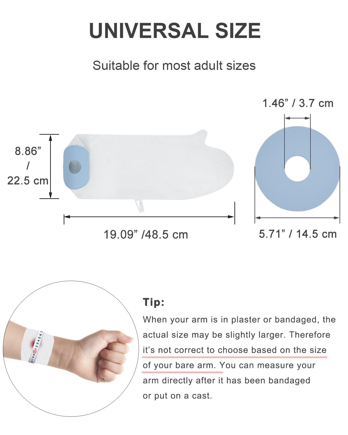 CureSquad Waterproof Cast Cover Arm Child, Cast Cover Arm Kids, Soft Comfortable Cast Protector for Shower Kids Arm Cast Cover for Swimming, Reusable Shower Cast Bag, Broken Arm Gifts for Kids