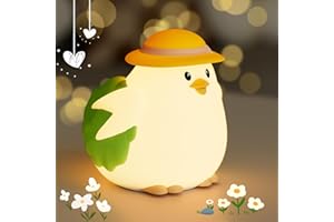 COSTECH Night Light for Kids, 7-Color Cute Nursery Nightlight, Silicone Rechargeable Bedside LED Toddler Night Light with Tap