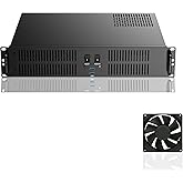 UTLGAMENG 2U Micro-ATX Rackmount Server Chassis, 4 PCIe Slots &amp; Cooling | Supports MATX, ITX, 2x 3.5 HDD + 1x 2.5 SSD, ATX PSU, USB Ports, and Efficient Airflow, Ideal for Server Rack, Data Center