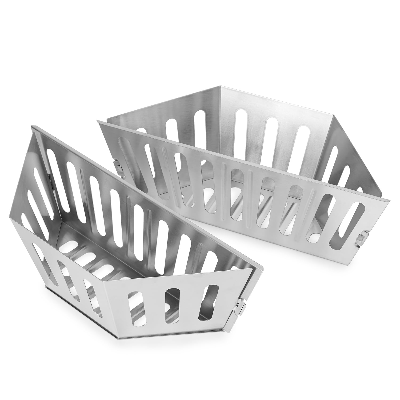 onlyfire Stainless Steel Charcoal Basket, Larger Capacity Charcoal Briquet Holders for Weber 22"/26" Charcoal Grills, BBQ Accessories, 2 PCS