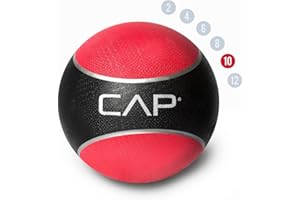 WF Athletic Supply Medicine & Exercise Ball - Durable Rubber & Consistent Weight Distribution; Comfort Textured Grip for Strength, Balance & Core Training, Multiple Choices Available