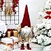 ITOMTE Handmade Swedish Tomte, Santa - Standing Figurines Plush Gnome with Spring - Home Christmas Ornaments Gifts Christmas Decoration Table Decor - Red