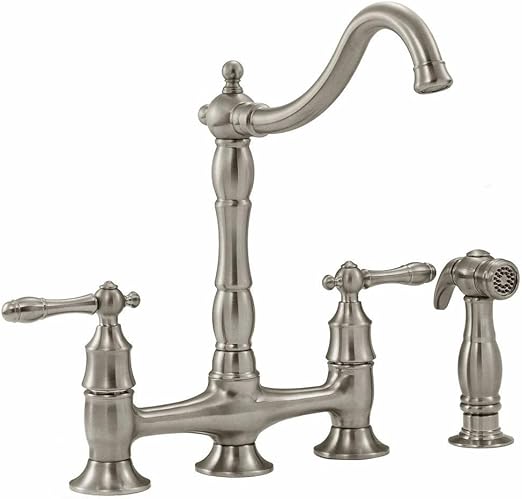 Pegasus Glacier Bay Lyndhurst Bridge Kitchen Faucet Brushed Nickel