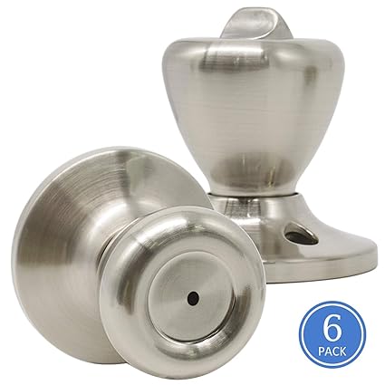 Knobonly Satin Nickel Bed Bath Room Interior Door Knobset