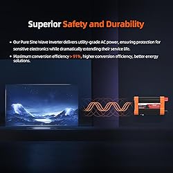 BELTTT 1000Watt Pure Sine Wave Inverter 12V DC to