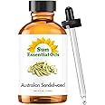 Sun Essential Oils 4oz - Australian Sandalwood Essential Oil - 4 Fluid Ounces - Sandalwood Oil - Sandalwood Aroma Diffuser Oil - Aromatherapy Oils