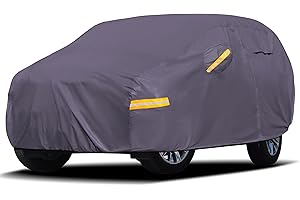 JURMON Heavy Duty Outdoor Car Cover Windproof All Weather Waterproof Sun Rain UV Dust Snow Protection Outdoor,See Vehicle Size-Chart for Accurate Fit. (S3 - See Vehicle Size Chart)