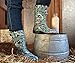 Sloggers Women's Waterproof Rain and Garden Boot with Comfort Insole, Cow-abella Mint, Size 9, Style 5017CWM09