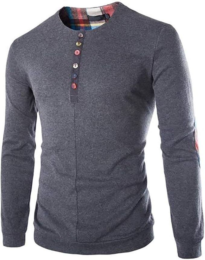Men's Basic Longsleeve Longsleeve Slim Fit Henley T Comfortable Sizes