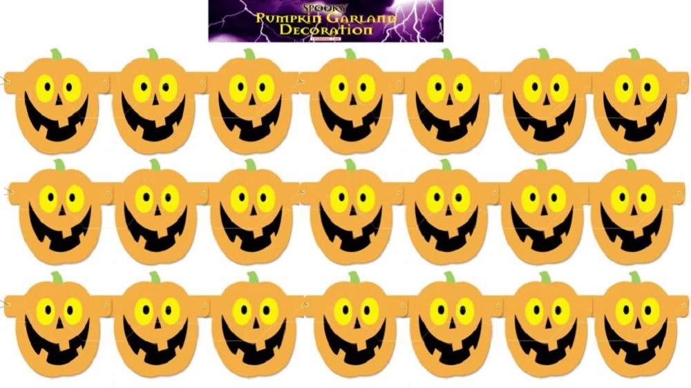 HENBRANDT Halloween Pumpkin Garland - Pack of 3