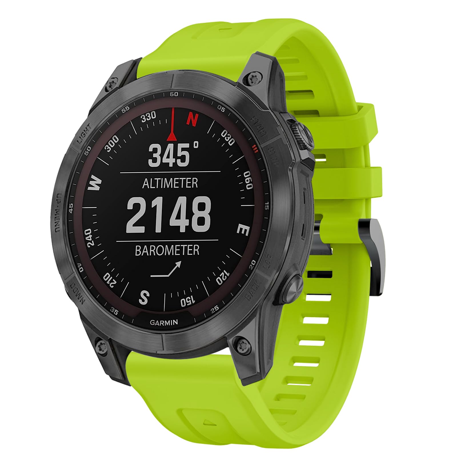 Silicone Strap for Fenix 8 51mm, 26mm Sport Replacement Watch Band - Adjustable Quick-Fit for Fenix 7X, 6X, 5X, 3, Descent Mk1, Mk2, Mk2S, Enduro