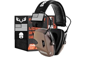 PROHEAR Electronic Ear Protection for Shooting with 4X Sound Amplification, Gun Range Hearing Protection Muffs, NRR 23dB Nois