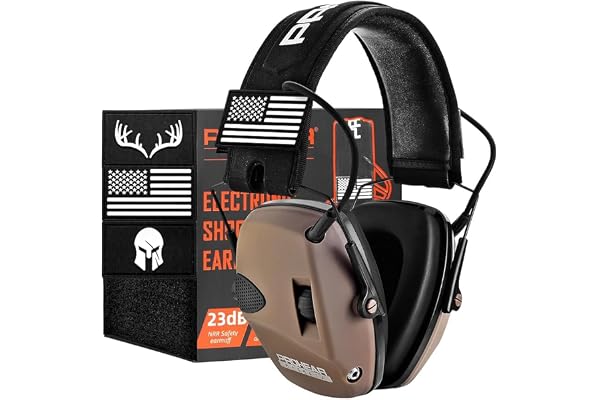 PROHEAR Electronic Ear Protection for Shooting with 4X Sound Amplification, Gun Range Hearing Protection Muffs, NRR 23dB Nois