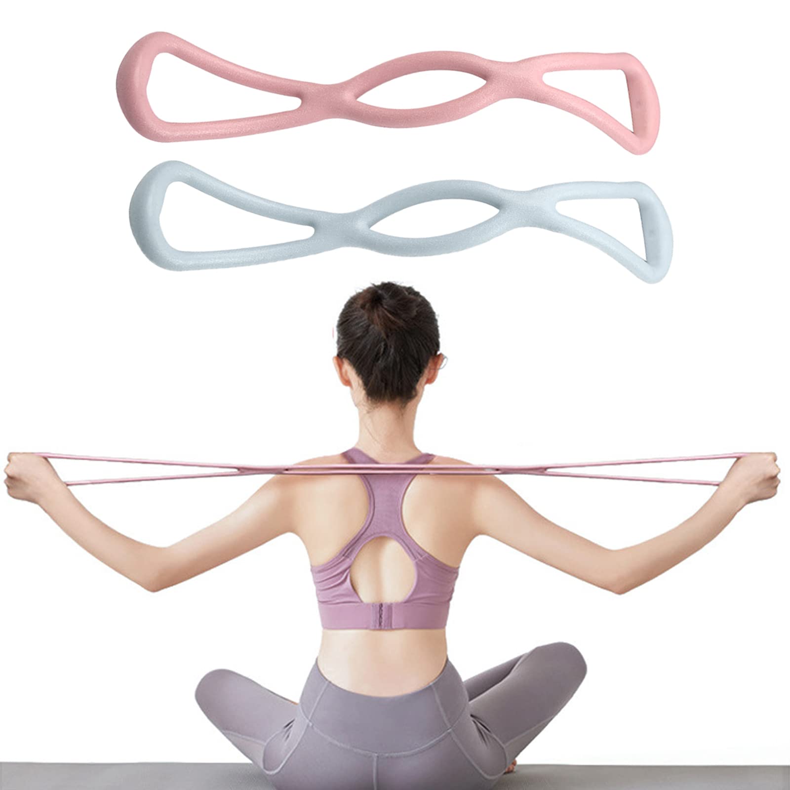 BSITSSS 2 Pcs NEW Resistance Bands, TPR Exercise Band, Stretch Bands for Exercise, Pull up Bands Resistance Band Women & Men, Fitness Bands Ideal for Strength Training,Yoga,Gym,Pilates,Fitness
