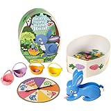 Educational Insights Hoppy Floppy's Happy Hunt Matching Preschool Board Game, Fine Motor Skills, 2-4 Players, Ages 3+