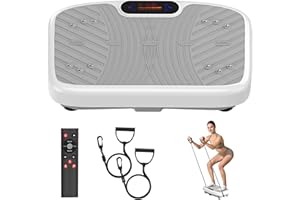 GDCOO Vibration Plate Exercise Machine, 200 Adjustable Speed Levels, 450 Lbs Capacity, Ideal for Vibration Plate for Lymphatic Drainage, Weight Loss & Whole - Body Workout(White)