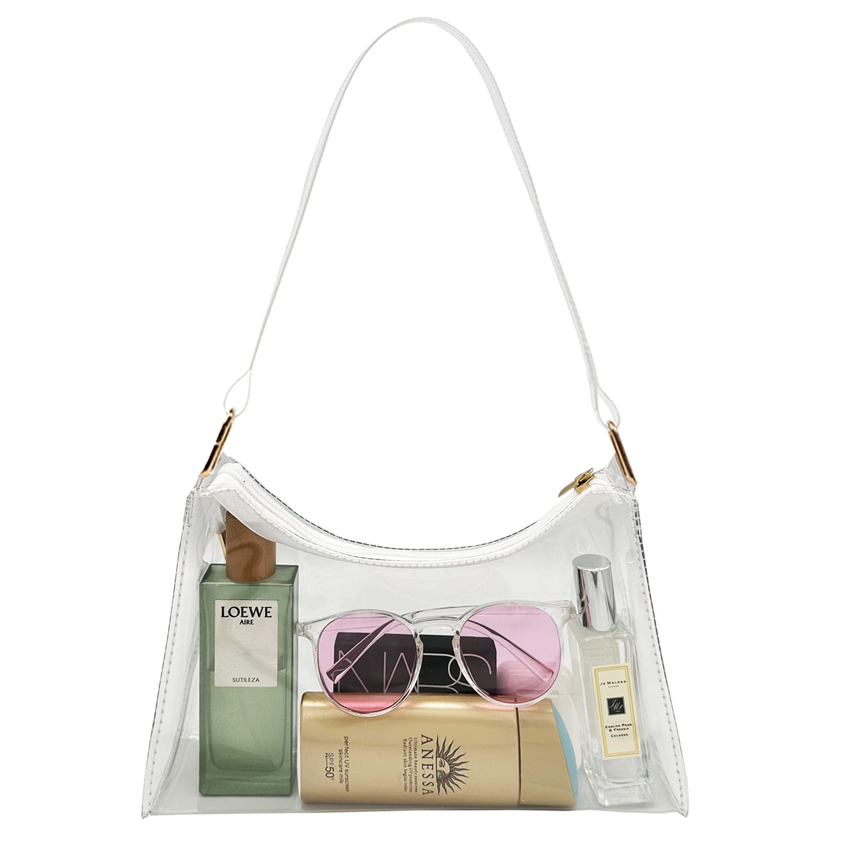 Lackycc Clear Bag for Stadium Events Women's Purse Handbags Small Purse shoulder bag Crossbody Bag