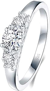 2mm Stackable Sterling Silver Ring With CZ - Size 9 Wedding Band, Comfort Fit, Platinum Plated - View #2