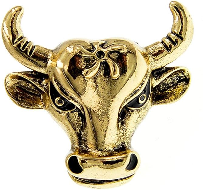 Bull Head Brosche Frauen Und M nner Pin Unisex Zodiac Schmuck 2021 Jahr Zubeh r Rinder Kuh 