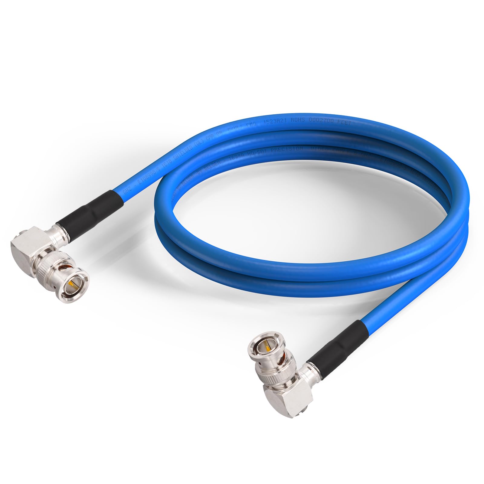 Superbat 3G/6G/12G SDI Cable 1m BNC Male to Male (Both Right Angle) Belden 1694A SDI Video Cable 75ohm for HD Camera CCTV Monitor Audio Video Equipment Supports HD-SDI/3G-SDI/6G-SDI/12G-SDI/4K/8K