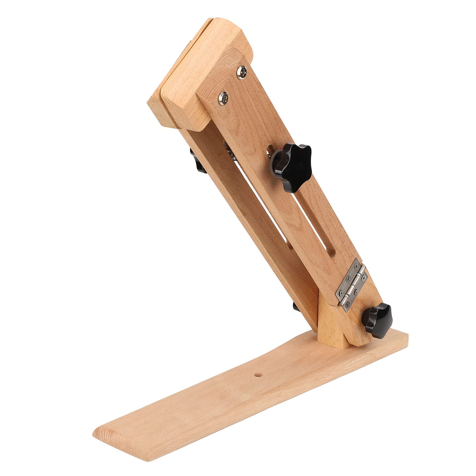 Tissting 45cm/17.7in Leather Stitch Pony Adjustable Angle Beech Wood Tool - Streamlined Design 360°Rotation Stretch Rod for DIY Leather Crafting Stable Efficient Hand Stitching