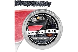 Brew Glitter Grim Reaper Black Rimming Sugar, Cocktail Garnish, 4oz