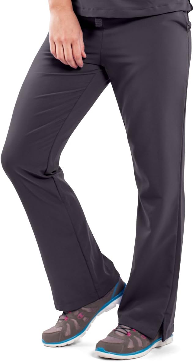 ave Women’s Medical Scrub Pants, Melrose ave, Bootcut Style, Drawstring and Elastic Waist, Great for Nurses, Charcoal, Small