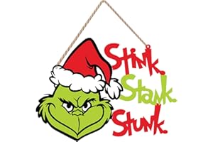 UNBALA Christmas Door Hanger Decorations Wooden Door Hanging Sign Christmas Ornaments For Tree Xmas Santa Holiday Supplies Indoor Outdoor Wall Decor