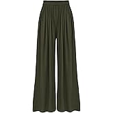 BTFBM Palazzo Pants for Women Spring Summer Clothes 2026 Pockets High Waist Casual Knit Flowy Wide Leg Trousers