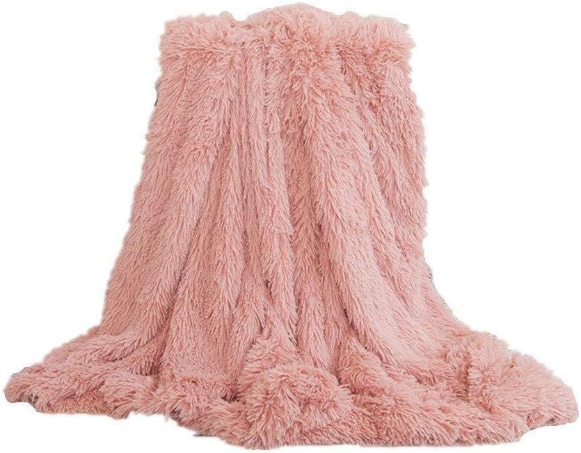 Pink Blanket, Soft and Cozy Fluffy Blanket 160x200cm, Ultra Warm Living Blanket, Perfect Sofa or Bedspread,Sofa Blanket, Wool Blanket,Versatile Outdoor Blanket Throw