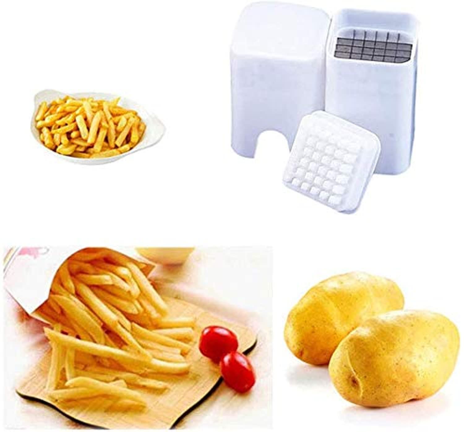 Copper Top - Potato Chipper, French Fry Vegetable Cutter, Perfect Fries Potato Chips Cut One Step Natural French Fry Cutter Vegetable Fruit Slicer Home Kitchen Tools