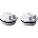 ATIE 1.5" Threaded Pool Spa Return Line Winterizing Plug &amp; Filter Drain Plug SP1022C with O-Ring for Winterizing Pools (2 Pack)