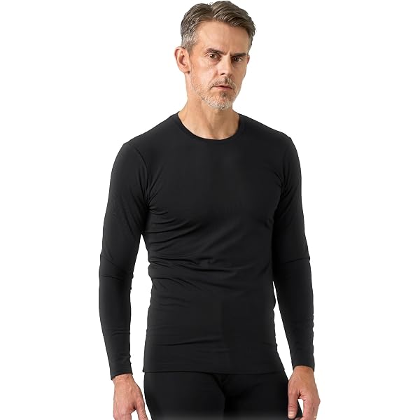 Camiseta Térmica De Manga Larga Para Hombre - Medio Cuello Alto, Tela De Poliéster - Colores Marrón, Negro, Gris, Blanco, Verde - Ideal Para Invierno Y Capas