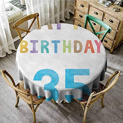 Onefzc 31歳の誕生日 カスタムテーブルクロス 自然なコンセプトのお祝いデザイン パステルカートゥーンリーフのプレゼント付き ハイエンドで耐久性がありクリエイティブな家庭 マルチカラー 67 Round 170cm Innhs Edu Ph