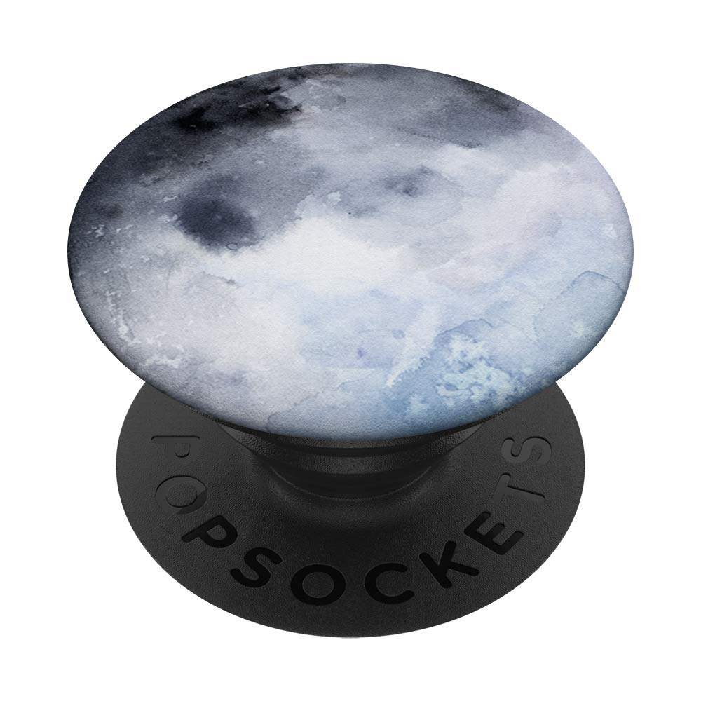 Cool Celestial Space Theme Watercolor Moon PopSockets PopGrip: Swappable Grip for Phones & Tablets