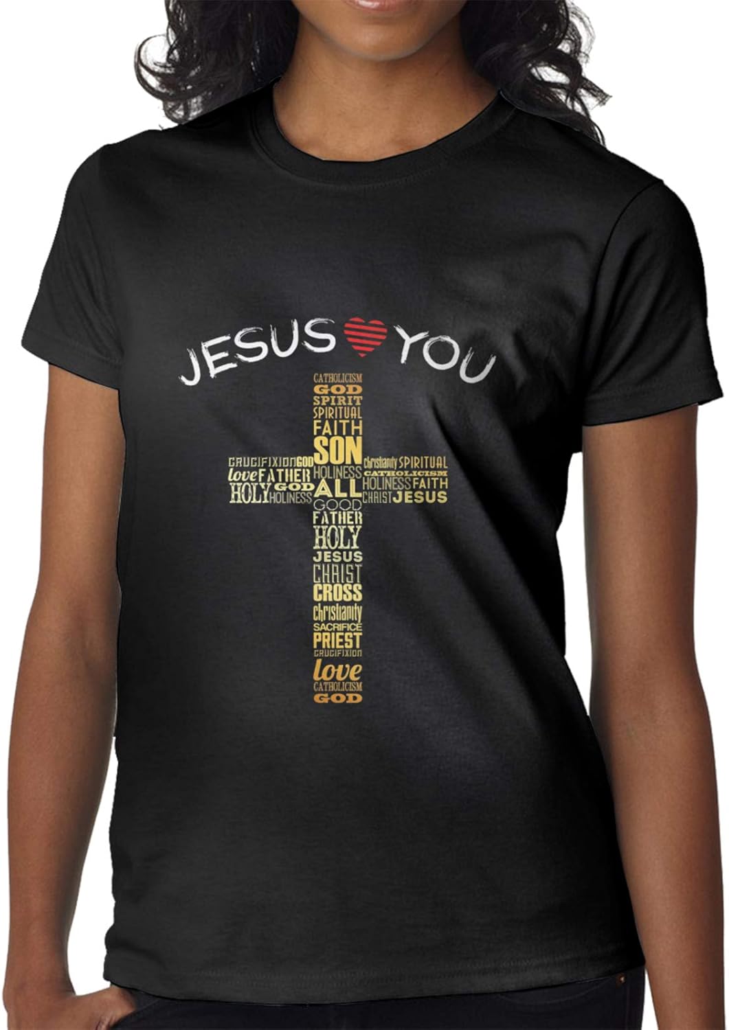 Jesus Loves You Gift Christian God Faith TShirt Women's