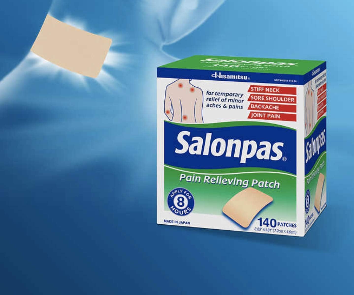 Salonpas Pain Relieving Patch, 140 Patches: Health & Personal Care
