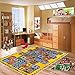 Mybecca ABC Blocks 8' X 11' Kids Learning Rugs Classroom Area Playtime Rug - Size approximate (7'10