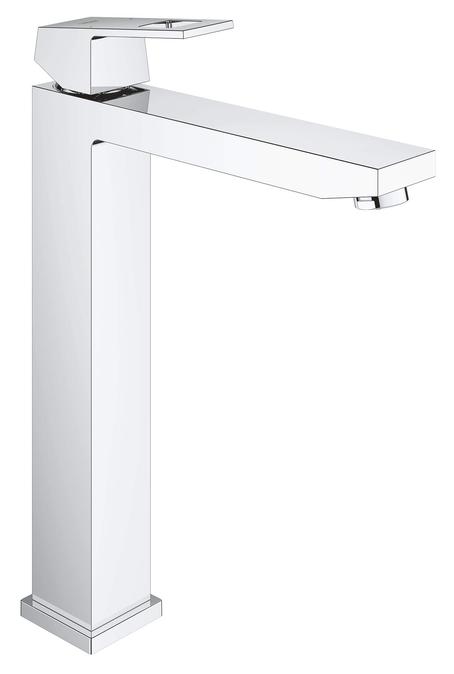 GROHE 23406000 Eurocube Bathroom Tap for Free-Standing Basins (Smooth Body, Extra High Spout and Ecojoy)