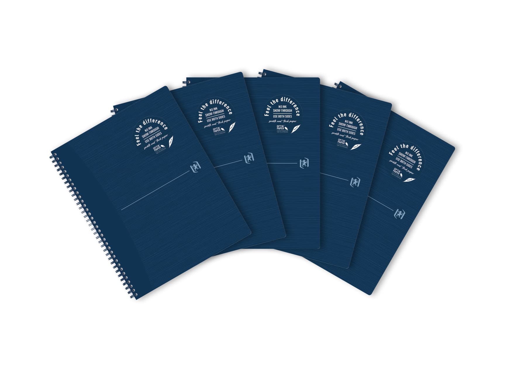 Oxford Origins A4+ Dual Spiral Binding Notebook 5x5 140 Pages Blue SCRIBZEE Compatible,5PCS