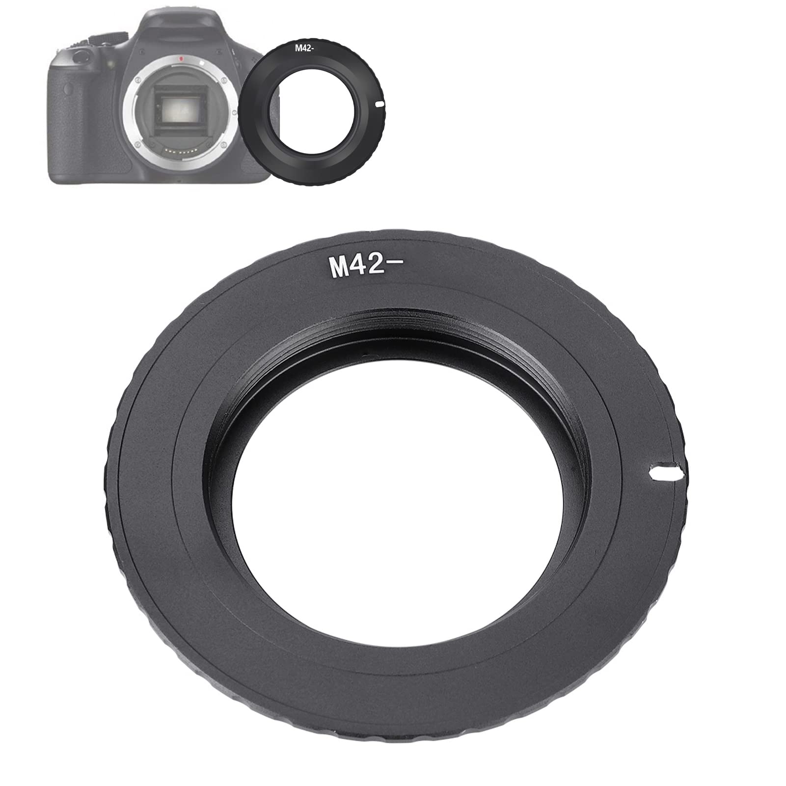 Bindpo M42 to EOS/EF Lens Mount Adapter, Aluminum Alloy Lens Mount Adapter, Compatible with M42 Mount Lens and Compatible with Canon EOS/EF Mount Cameras