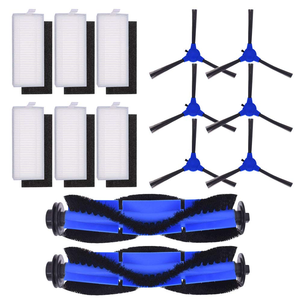 neutop Replacement Parts Compatible with eufy RoboVac 11S, 15T, 30, 30C, 15C, 12, 25C, 35C, Robot Vacuums Accessories with 2 Main Rolling Brush Rollers 6 Filters Sets 6 Side Brushes.