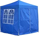 Panana 3x3m Waterproof Pop Up Gazebo Tent with Side Walls - Blue view 3